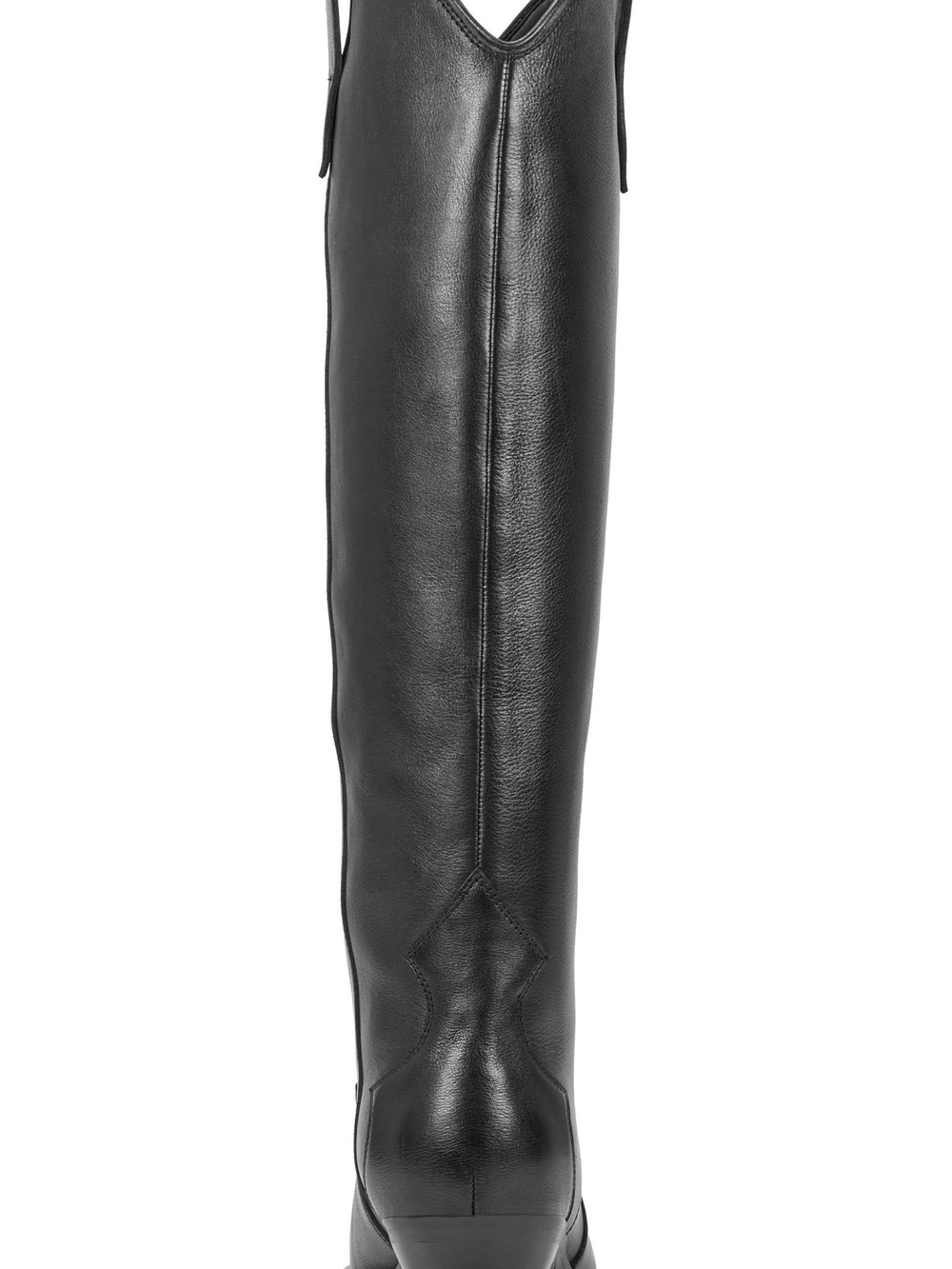 Black Leather Knee-High Women's Riding Boots